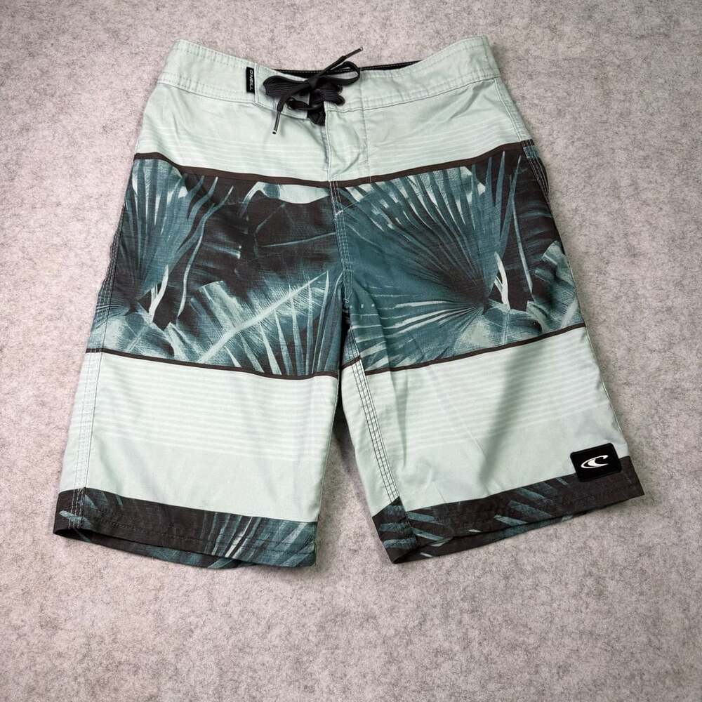 O'Neill Palmz Boardshorts Size 30 Blue Palm Pattern Swim Trunks